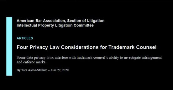 privacy and trademark law